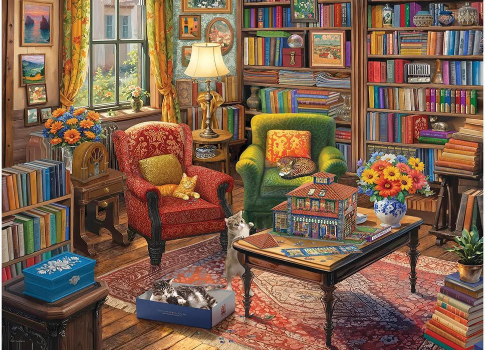 Books, Cats and a Puzzle (Eurographics 1000pc)