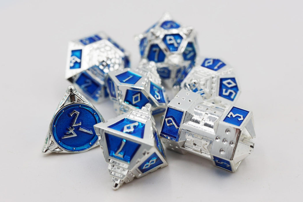 Dice 51: Interstellar Indigo (Metal 7-Die RPG Set)