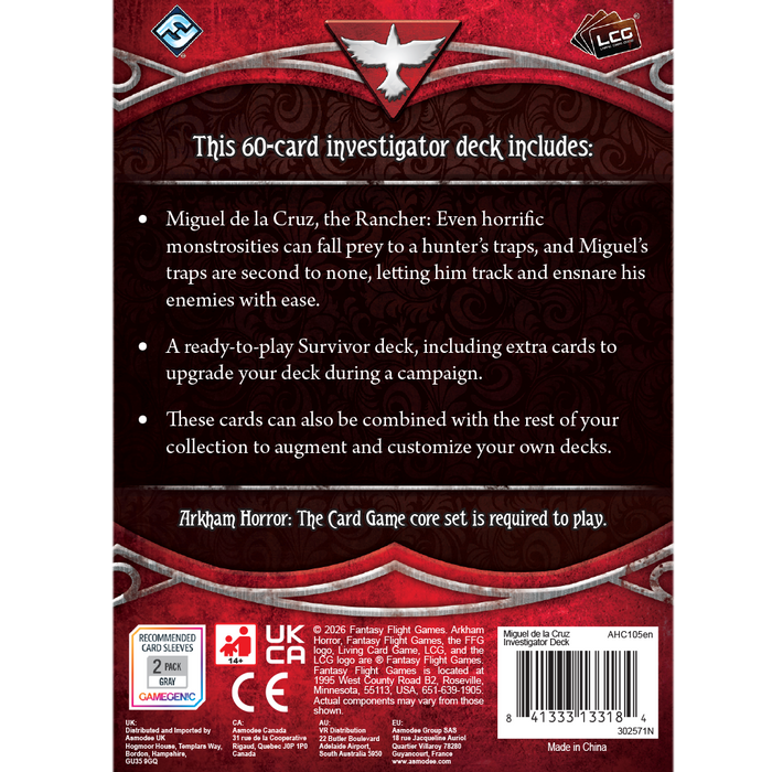 Arkham Horror: The Card Game — Miguel de la Cruz Investigator Deck