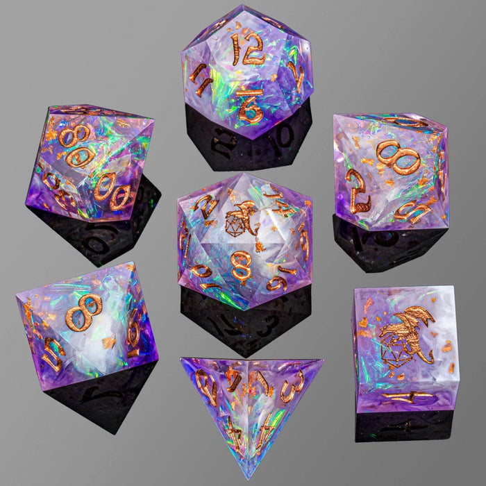 Captured Magic: Arcane Amythest (7-Die RPG Set)