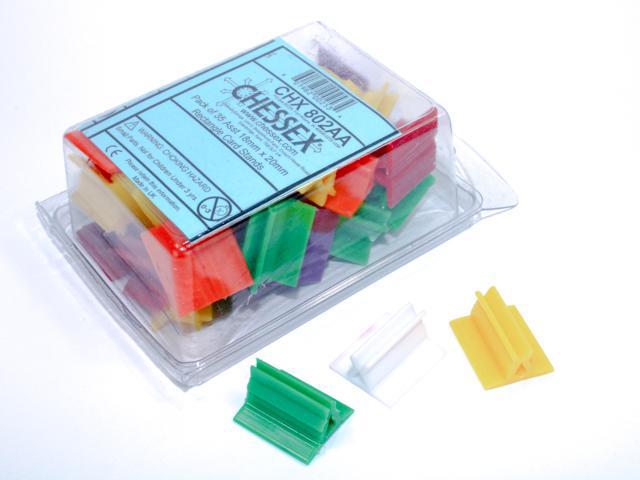 Pack of 35 Assorted Color Rectangle Card Stands
