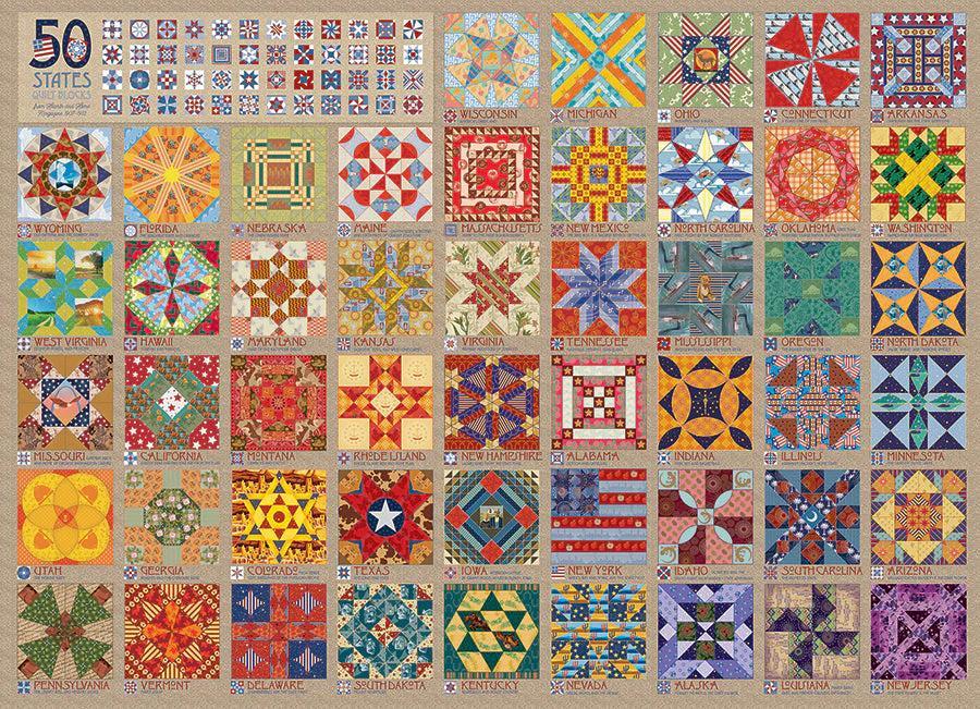50 States Quilt Blocks (Cobble Hill 1000pc)