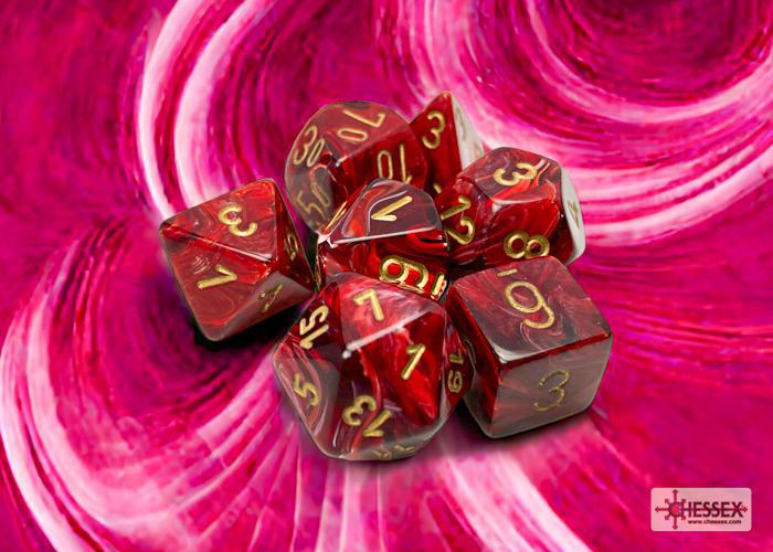 Vortex Burgundy/gold (7-Die RPG Set)