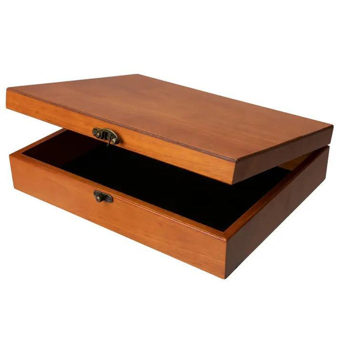Old World Cherry-stain Wooden Treasure Box
