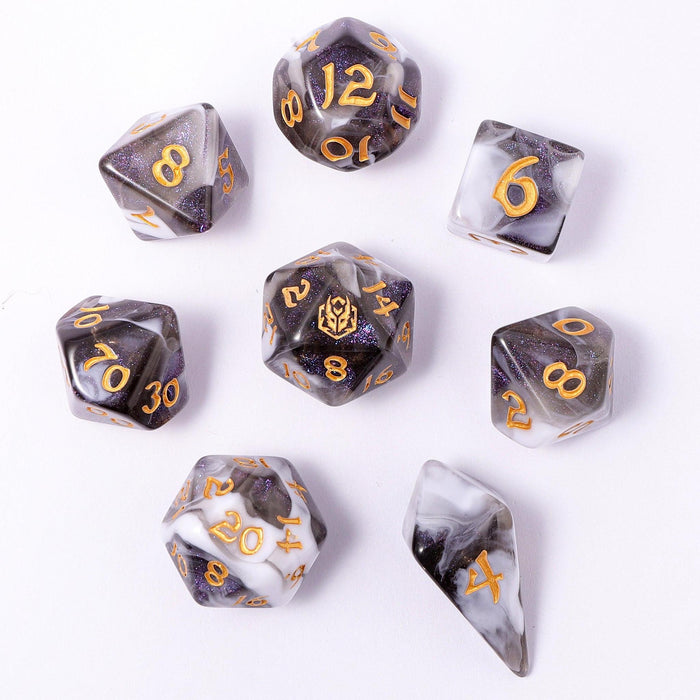 Wyrmforged Rollers: Wraith Shadow (8-Die RPG Set)