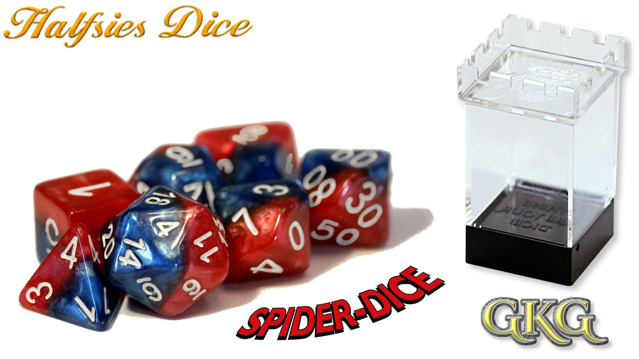 Halfsies: Spider-Dice (7-Die RPG Set)