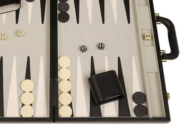 Backgammon - 18-inch Deluxe Set - Black
