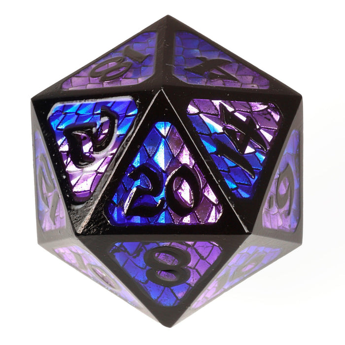 Dire d20 Drakona Embers Inra (Metal Die)