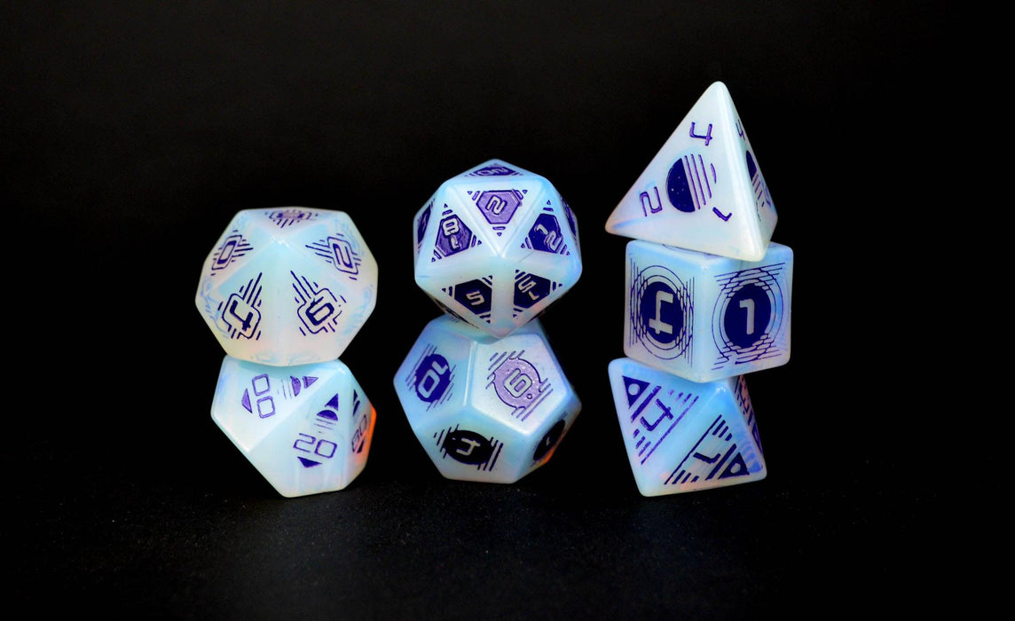 80s Opalite (Semi-Precious Gemstone 7-Die RPG Set)