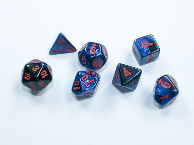 Gemini Black-Starlight/red (Mini 7-Die RPG Set)