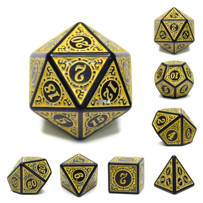 Yellow Magic Flame (7-Die RPG Set)