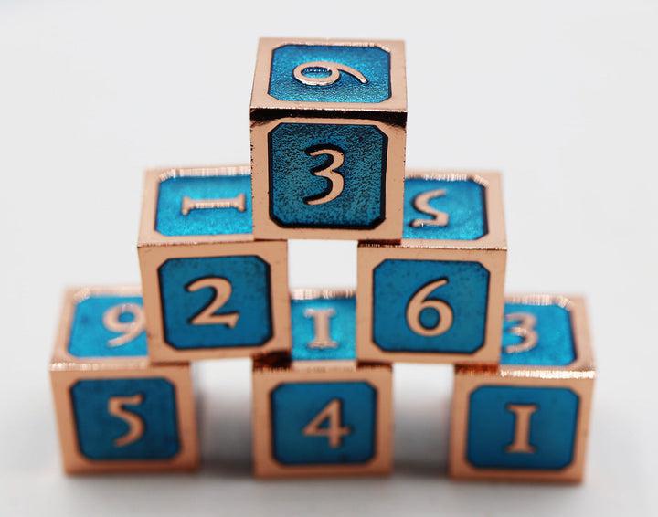 Blue and Copper (Metal D6 Set)