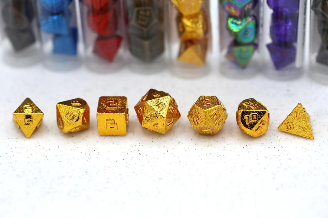 10mm Mini Metal Dice - Gold