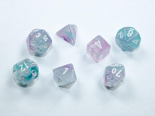 Nebula Wisteria/white (Mini 7-Die RPG Set)