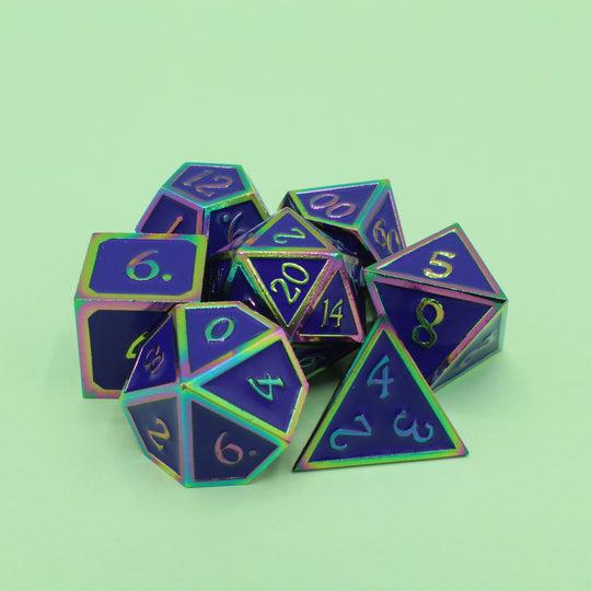 Color Change Blue/Iridescent (Metal 7-Die RPG Set)