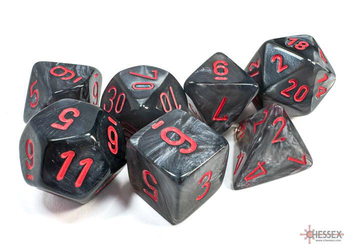 Velvet Black/red (7-Die RPG Set)