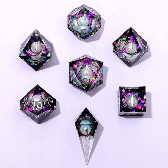 Celestial Pearl (Sharp Edge Resin RPG Dice Set)