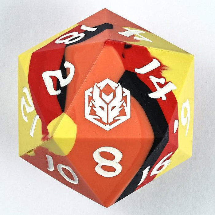 The Fire Ball (55mm Chonk Rubber Silicon d20)