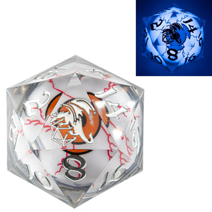 Always Watching Orange Eye with flashing LED D20