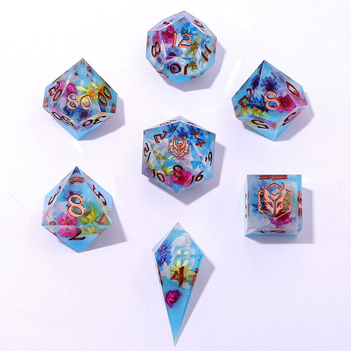 Floral Mirage (Sharp Edge Resin RPG Dice Set)