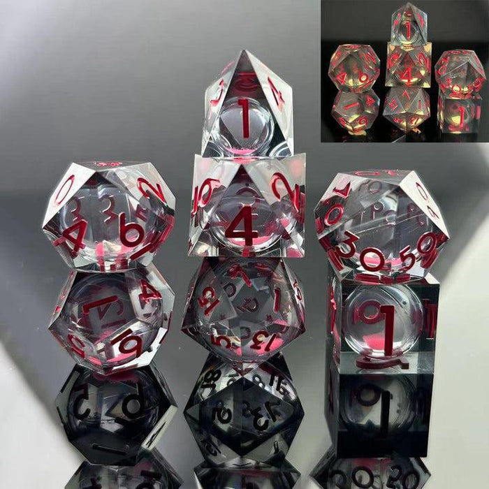 Midnight Rose (Luminescent Liquid Core 7-Die RPG Set)