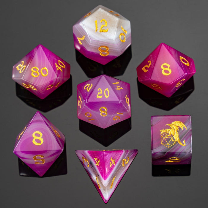 Rose Agate (Gemstone RPG 7-Die Set)