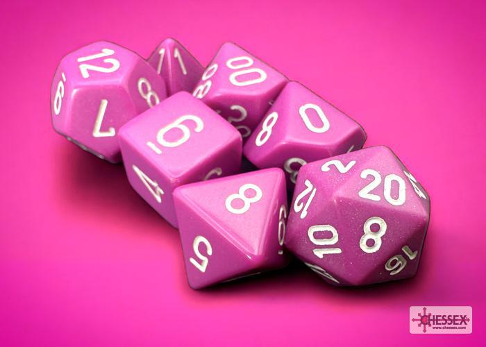 Opaque Light Purple/white (7-Die RPG Set)