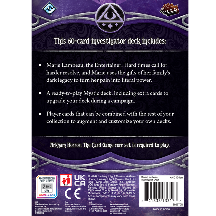 Arkham Horror: The Card Game — Marie Lambeau Investigator Deck