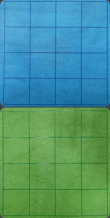 Two Color Reversible Battlemat - Green & Blue (1in Squares)