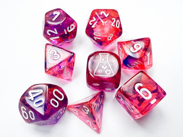 Lab Dice: Nebula Black Light Special/white (8-Die RPG Set)