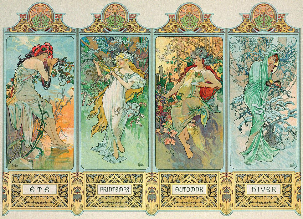The Four Seasons - Alphonse Mucha (Eurographics 1000pc)