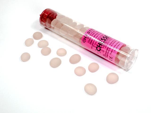 Assorted Gaming Stones: Frosted Crystal Pink Glass