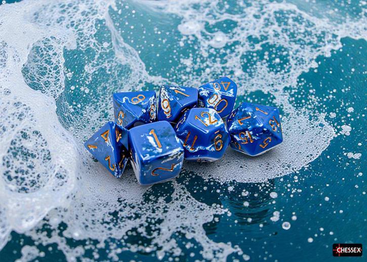 Brush Wavebreak/gold (7-Die RPG Set)