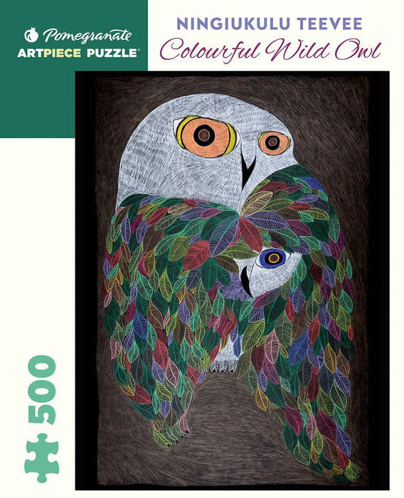 Ningiukulu Teevee - Colourful Wild Owl (Pomegranate 500pc)