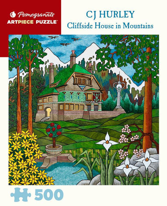 CJ Hurley - Cliffside House in Mountains (Pomegranate 500pc)