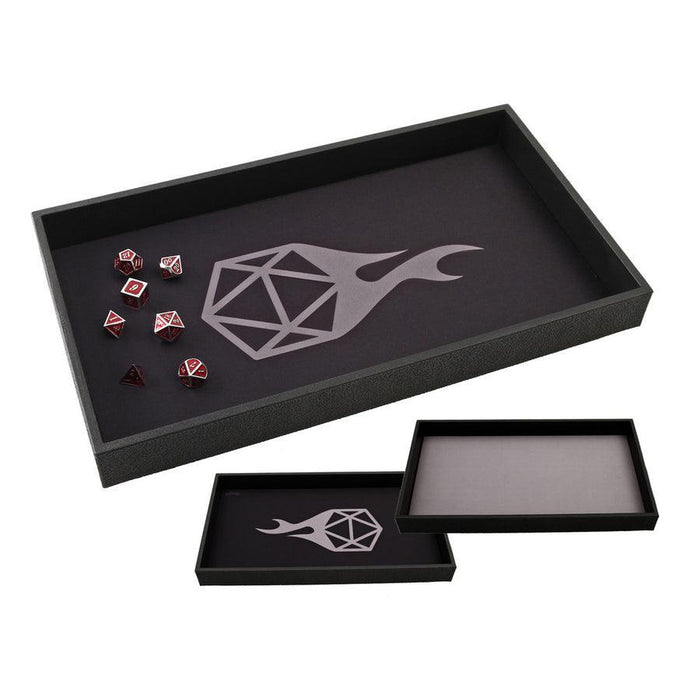 Forged Reversible Dice Tray (Black w/ Gray)