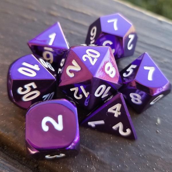 Purple Chrome (Metal 7-Die RPG Set)