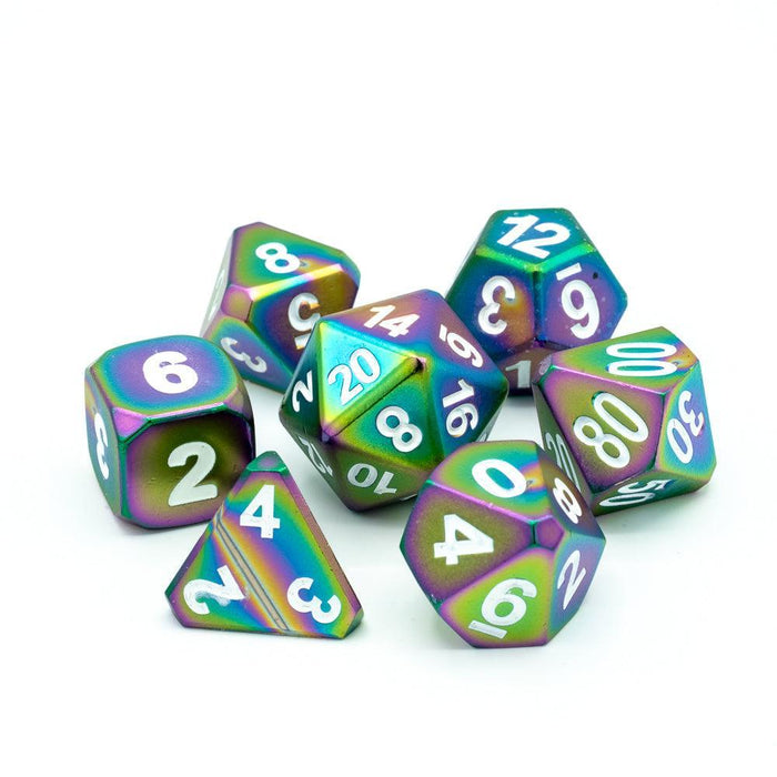 Mythica Scorched Rainbow Satin (Metal 7-Die RPG Set)