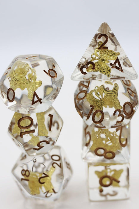 Gilded Butterfly (7-Die RPG Set)