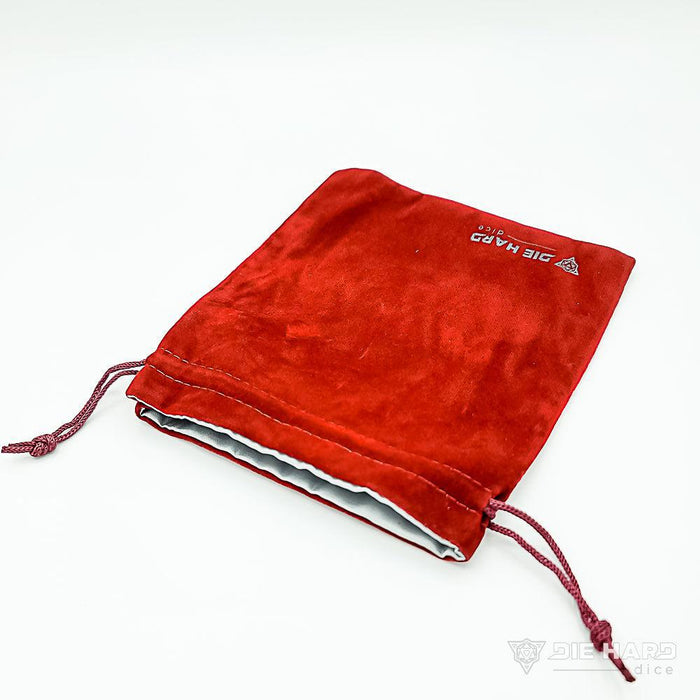 Medium Blood Red Velvet Dice Bag