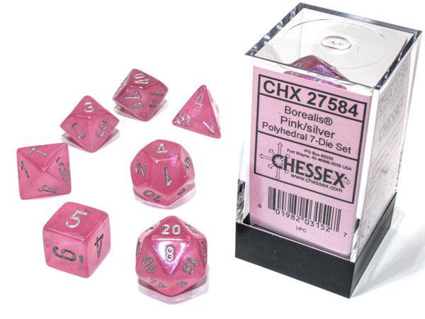 Borealis Pink/silver (7-Die RPG Set)