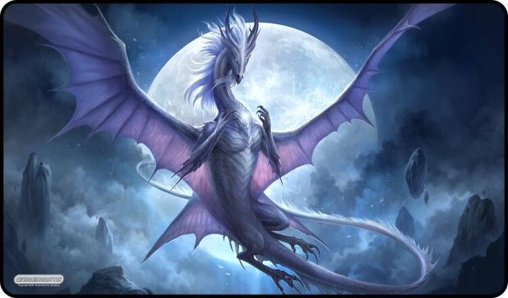 White Dragon of the Night — GamerMats 24" x 14"