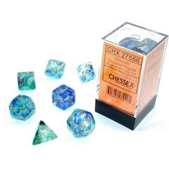 Nebula Oceanic/gold (7-Die RPG Set)