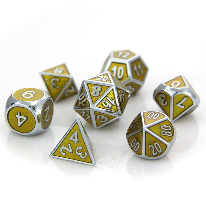 Silver Topaz (Metal 7-Die RPG Set)