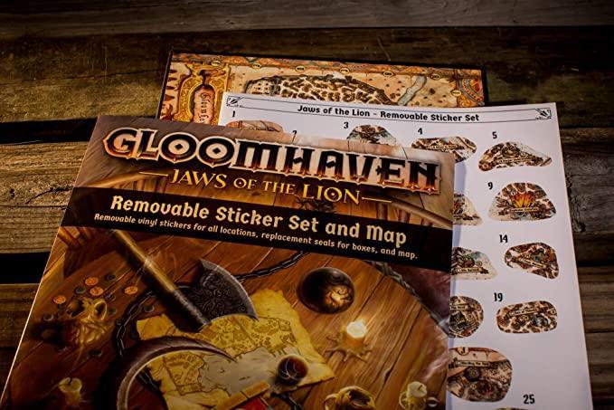 Gloomhaven: Jaws of the Lion Removable Sticker Set & Map