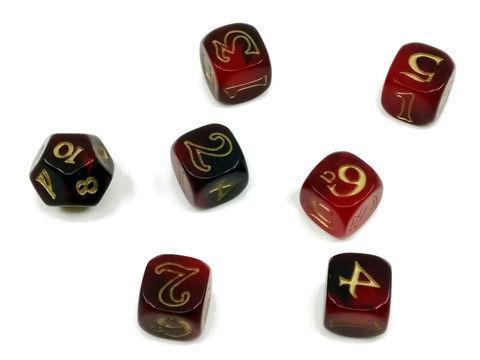 One Ring Dice Set (Red/Black)