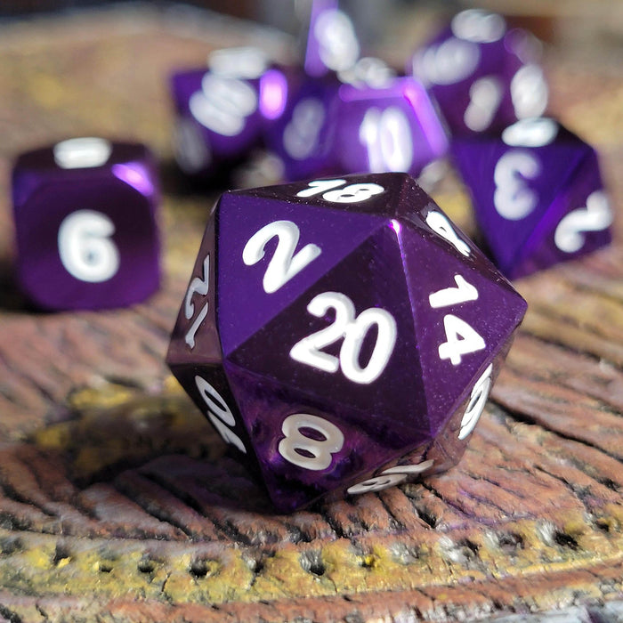 Majestic Purple (Metal 7-Die RPG Set)