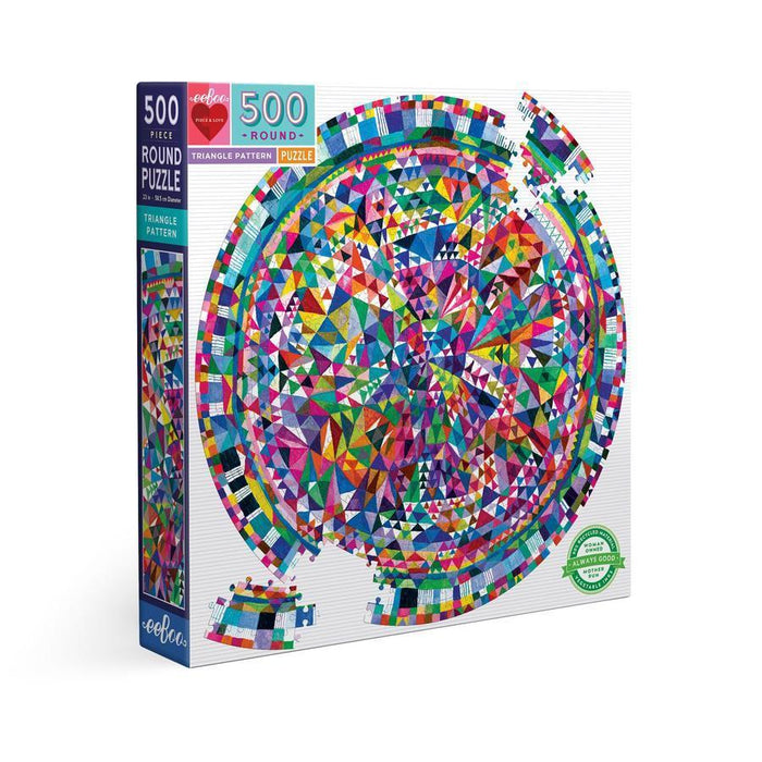 Triangle Pattern Eeboo 500 pc Round Puzzle