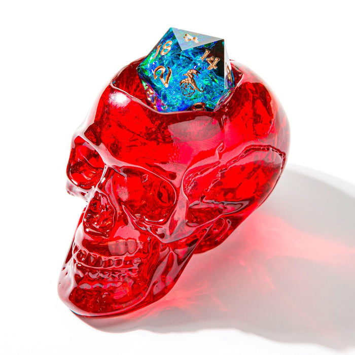 Red D20 Skull Holder