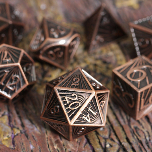 Deco Copper (Metal 7-Die RPG Set)